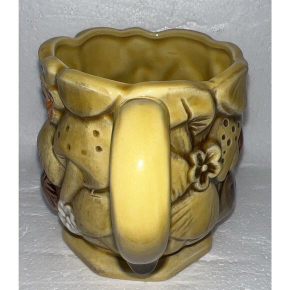 5 VINTAGE FRED ROBERTS CERAMIC MUSHROOM Tea Coffee Cup / Mug Yellow JAPAN 2303 - Picture 3 of 11